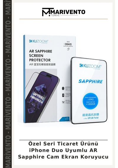 Özel Seri Ticaret Ürünü Apple iPhone Duo Uyumlu Ar Sapphire Cam Ekran Koruyucu