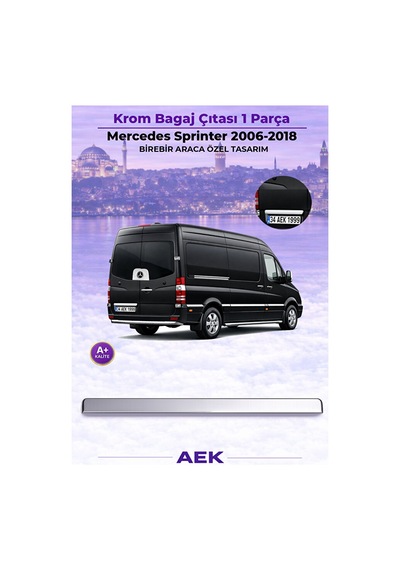Mercedes Sprinter 2006-2018 Araca Özel Krom Bagaj Çıtası A+