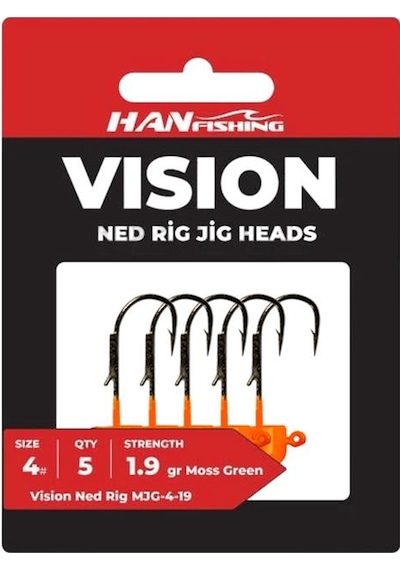 Hanfish Vision Ned Rig Orange Jighead 1.0gr No:4