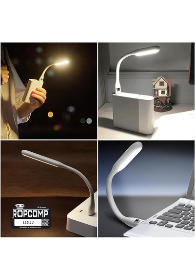 Ropcomp Usb Led Işık Esnek Okuma Ve Klavye Lambası Beyaz