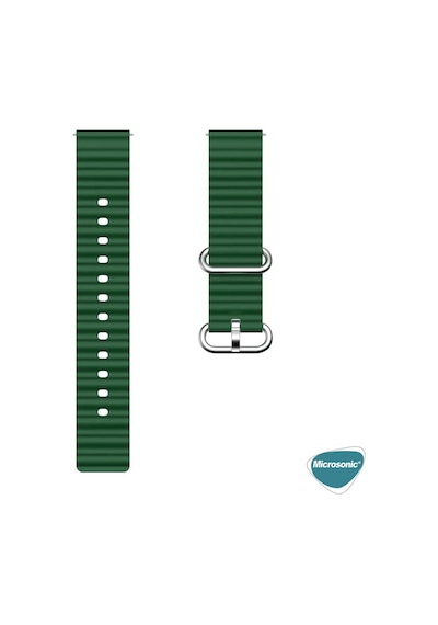 Microsonic Samsung Uyumlu Gear S3 Frontier Kordon Ocean Band Yeşil