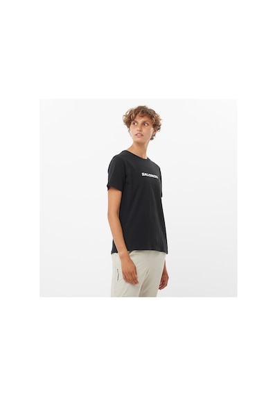 Salomon Logo Ss Tee W Deep Black// T-shırt Lc2217700 001