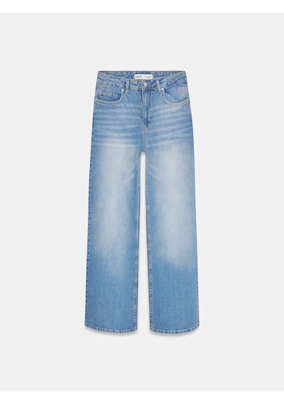 Dilvin 72301 Likralı Wide Leg Jean-mavi