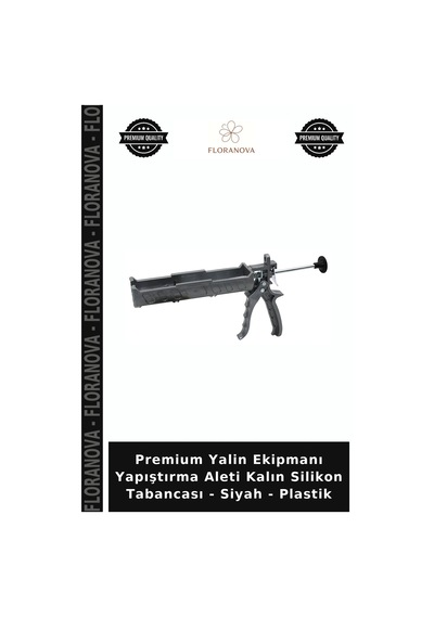 Premium Yalin Ekipmanı Yapıştırma Aleti Kalın Silikon Tabancası - Siyah - Plastik