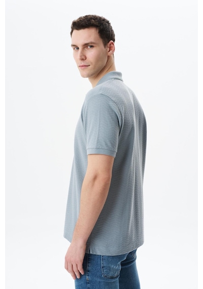 AR-MA Arma Erkek Basic Regular Fit Jakarlı Süprem Polo Yaka Tişört Y29374356402 Gri
