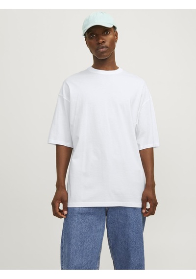 Jack & Jones Erkek Bisiklet Yaka Düz Renk Tişört - Charge WHITE