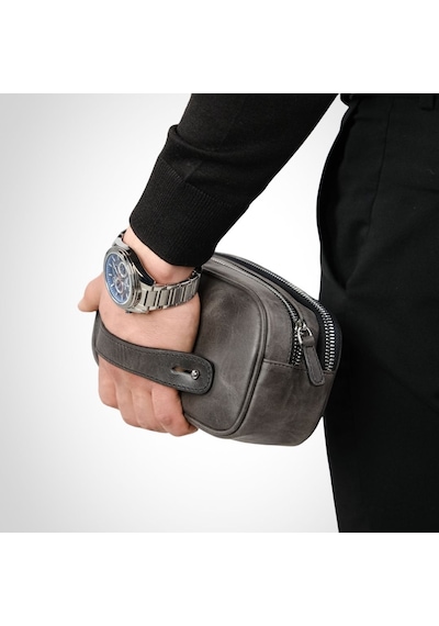 Mft Leather Hakiki Deri Cüzdan Grande 2628 Buz Mavi