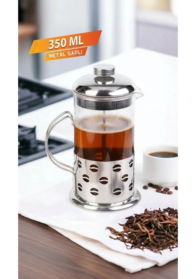 French Press - Filtre Kahve Ve Bitki Çayı Demliği 350 Ml 2-adet Çok Renkli