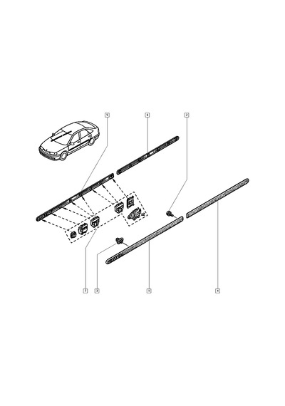 RENAULT Clio LAGUNA SAFRANE CEVRE NIKELAJ Klips HSK0008