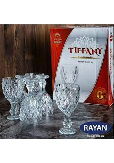 Tiffany 6'lı Lüx Ayaklı Bardak Royaleks-82628 Çok Renkli