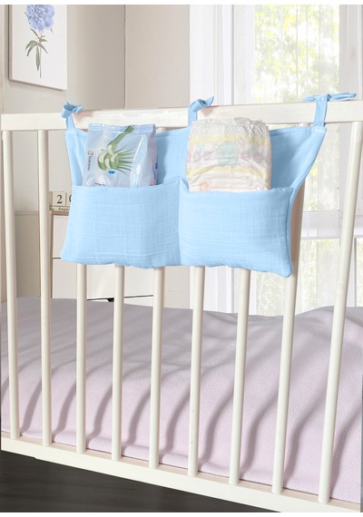Bebek Beşik Yanı Organizer 2 Cepli Pratik Organizer Mavi