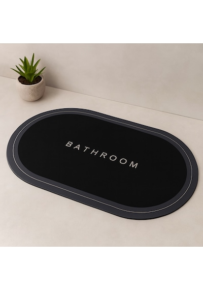 Oval Su Emici Banyo Paspası Ve Bulaşık Altlığı 58x38 Cm
