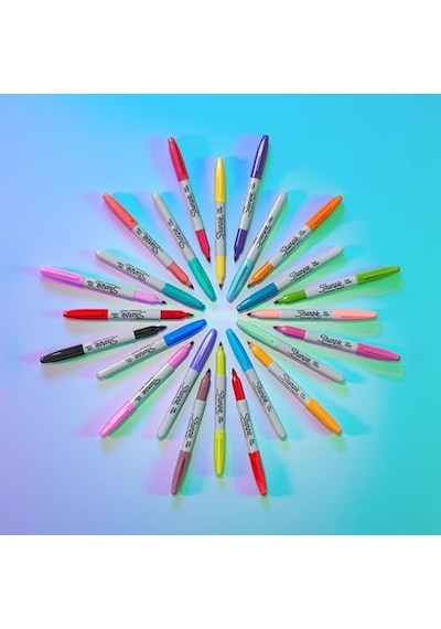 Sharpie Glam Pop Kalıcı Markörler, Kalın Ayrıntılar İçin İnce Nokta, Çeşitli Canlı Renkler 5 Keçeli Kalem 103 Ivory