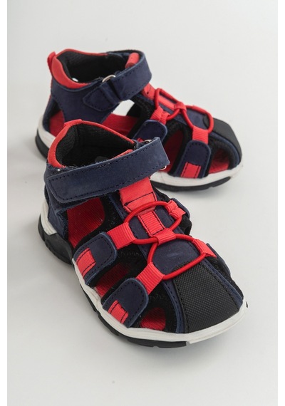 Mnpc Unisex Lacivert Deri Ortopedik Outdoor Çocuk Sandalet Lacivert (531051796) Lacivert