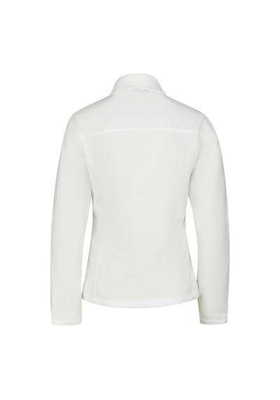 2As Cara Kadın Tam Fermuarlı İnce Polar Sweatshirt Beyaz Beyaz