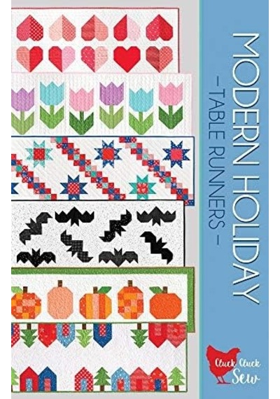 Cluckclucksew Cluck Cluck Sew Modern Tatil Masa Koşucuları Desen Açık Bej