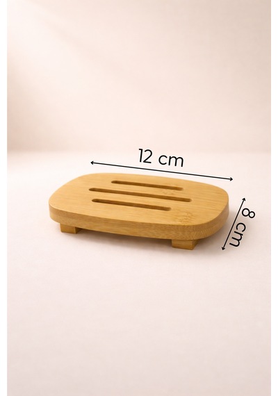 Line - Bambu Katı Sabunluk 12 Cm Bambu