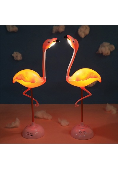 Led Işıklı Şarjlı Usb'Li Flamingo Dekoratif Gece Lambası