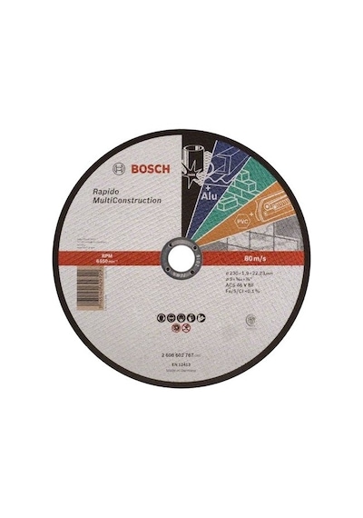 Bosch Rapido MultiConstruction 230x1.9 mm Düz Kesme Diski