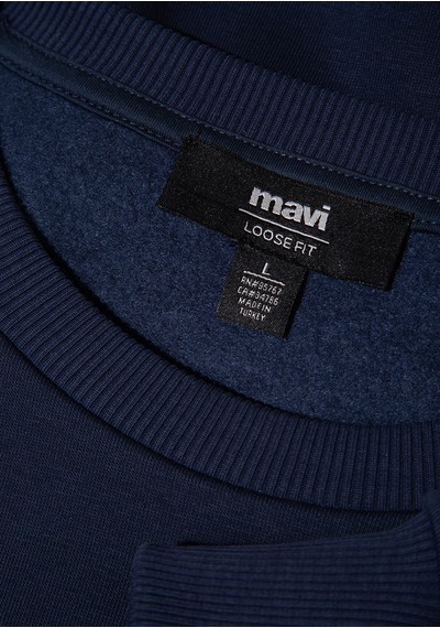Mavi - Mavi Logo Baskılı Lacivert Sweatshirt 0s10379-70488