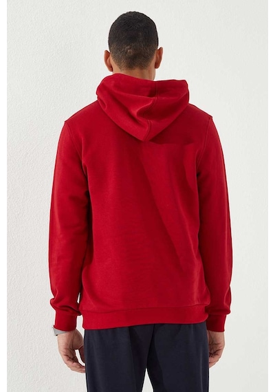 Tommy Life Kırmızı Nakışlı Kanguru Cep Standart Kalıp Kapüşonlu Erkek Sweatshirt - 87839 Kırmızı Tommy Life Kırmızı Nakışlı Kanguru Cep Standart Kalıp Kapüşonlu Erkek Sweatshirt - 87839 Kırmızı
