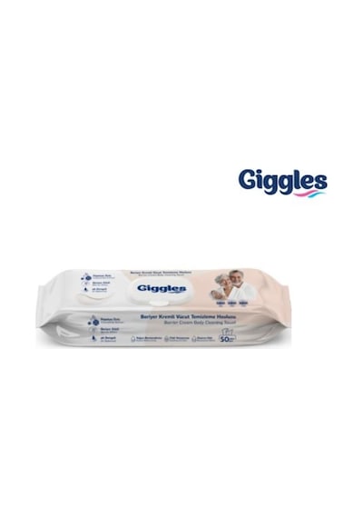 Giggles Bariyer Kremli Vücut Temizleme Havlusu 50'li Tekli