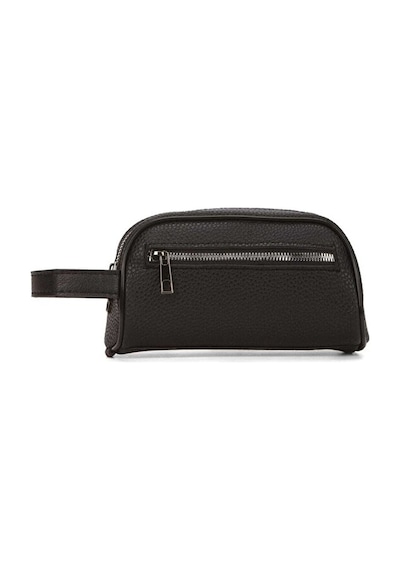 Vıatox Np- 2213 Mini Erkek Vegan Deri Portföy Clutch Traş Kozmetik Bakım Ve Günlük El Çantası Siyah