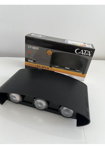 Cata Haiti Çift Taraflı Aplik Ct-8011 Siyah Kasa Işık Rengi:günışığı Siyah