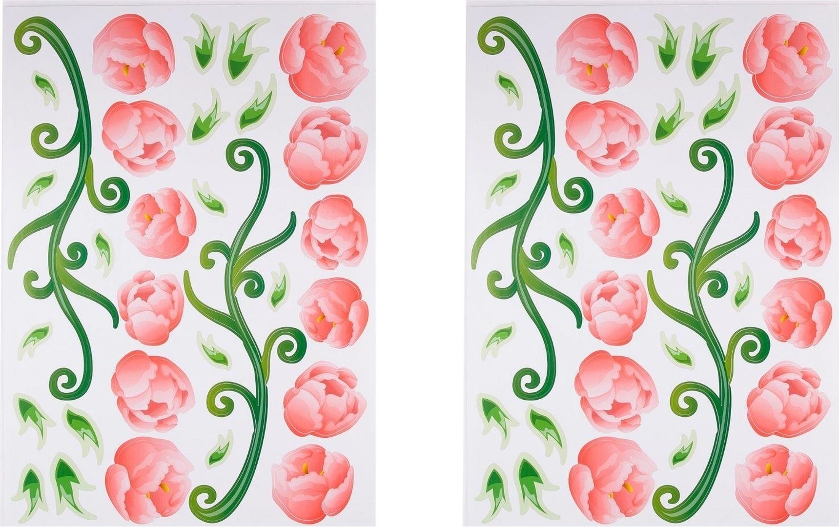 2 Adet Defter Sticker,laptop Sticker Pembe Güllü Pvc 70x50x0,5cm