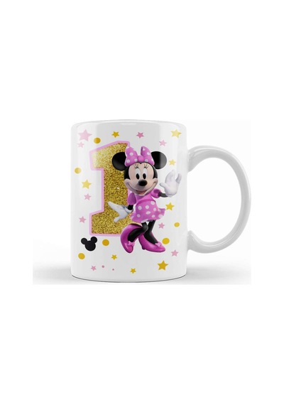 Mini Fare Minnie Mouse 1 Bir Yaş Hediyesi Kupa Bardak Porselen Karışık