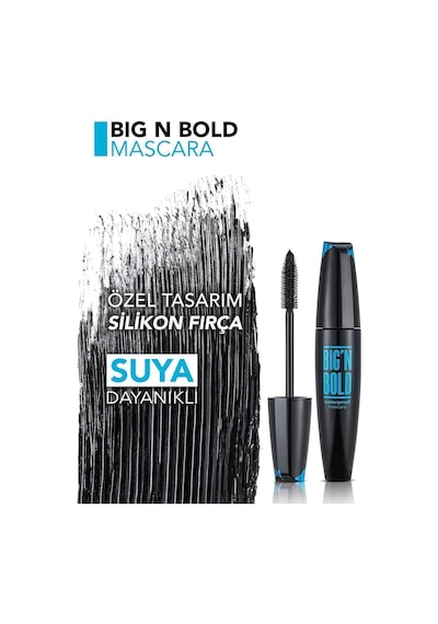 Flormar Big'N Bold Suya Dayanıklı Dolgunlaştırıcı Maskara 002 Waterproof
