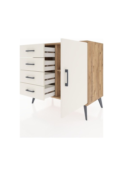 Hyperion Şifonyer Tek Raflı 4 Çekmeceli Tek Kapaklı 88x44x80 Çam-aytaşı Aytaşı Hyperion Şifonyer Tek Raflı 4 Çekmeceli Tek Kapaklı 88x44x80 Çam-aytaşı Aytaşı