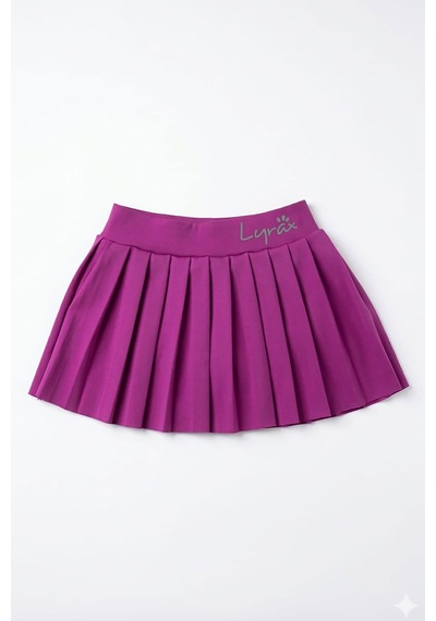 Beniizle Lyrax Kabartmalı Şort Etekli Crop Kız Çocuk Sporcu Takım Magenta