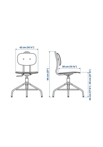 Ikea Kullaberg Çalışma Sandalyesi, Siyah Ikea Kullaberg Çalışma Sandalyesi, Siyah