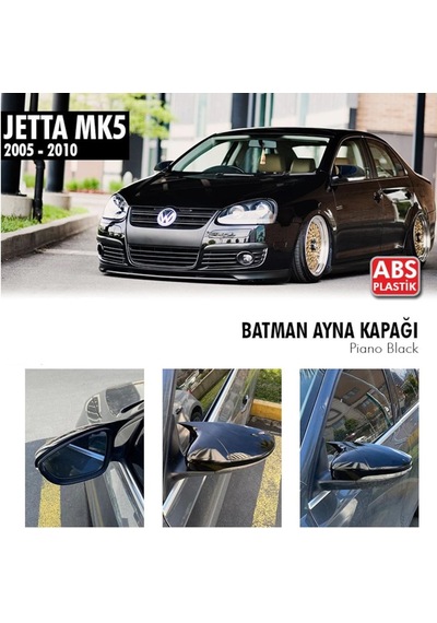Volkswagen Jetta Yarasa Ayna Kapağı Piano Black Parlak Siyah 05-1