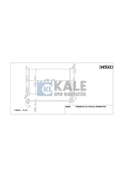 Kale Oto Radyatör 345990 Radyatör Lancer 08-