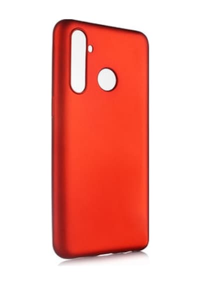 Realme 5 Pro Kılıf Esnek Yapılı İnce Slim Silikon Kapak Ryc/premier Kirmizi