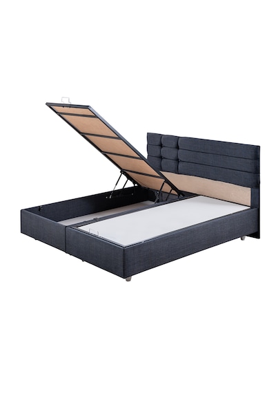 Viyana Çift Kişilik Baza Başlık Letto Yatak Seti - Lacivert 150 x 200