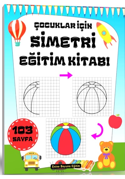 Çocuklar İçin Simetri Eğitim Kitabı Simetri Öğreten Kitap