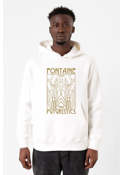 Bioshock Fontaine Futuristics Beyaz Erkek 3ip Kapşonlu Sweatshirt 001