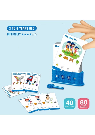 Eğitici Mantık Oyunu 3-6 Yaş 40 Kart İle 80 Soru Eğlenceli Öğrenme Deneyimi