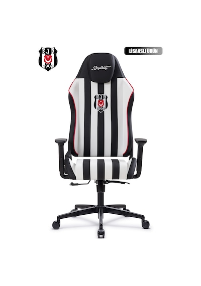 Fanchair X Beşiktaş Çubuklu Lisanslı Oyuncu Koltuğu-34 Siyah