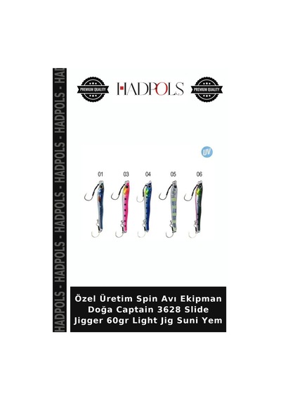 Özel Üretim Spin Avı Ekipman Doğa Captain 3628 Slide Jigger 60gr Light Jig Suni Yem