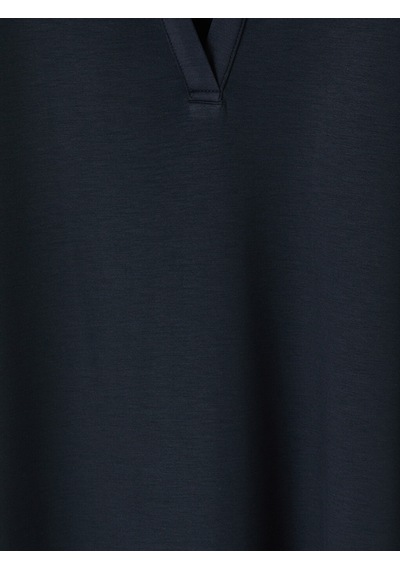 Lcw Comfort Lacivert Polo Yaka Soft Touch Kadın Tişört