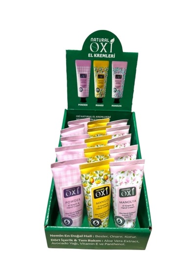 Oxi Natural Bitki İçerikli El Kremi 30ml. 15'li Stand
