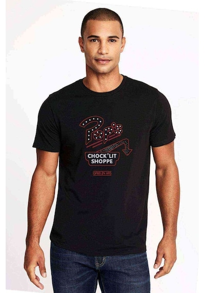 Riverdale Pops Chocklit Shoppe Open Baskılı Siyah Erkek Tshirt