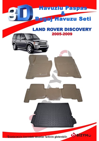 Land Rover Discovery 3 2005-2016 Bej Havuzlu Paspas Ve Bagaj Seti Bej