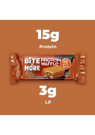 Fındık Kremalı Protein Waffle 55g X 12 Adet