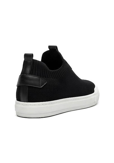 Daytex 4224 Erkek Slip-on - Full Triko Örgü Termo Taban Sneaker Siyah - Beyaz