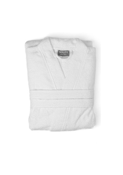 Soley HV.KIMONO.01 %100 Pamuklu Kimono Bornoz Beyaz